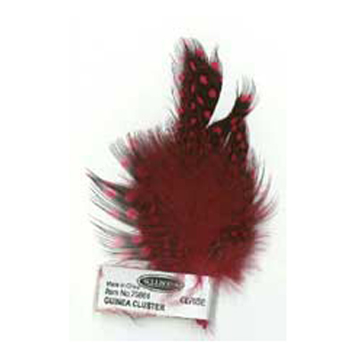 79864 Feather Guinea Cluster Cerise