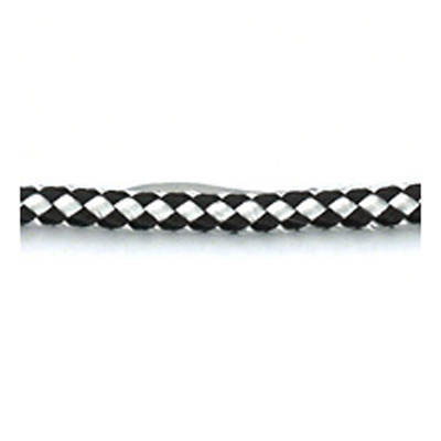 80276 Cord Braided 4mm Black White