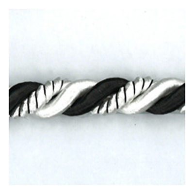 80278 Cord Rayon 8mm Black White