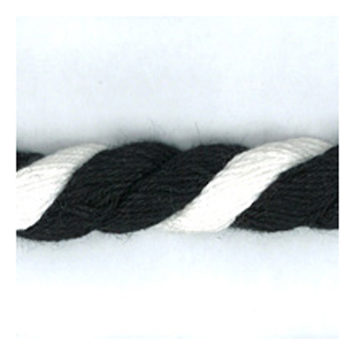 80280 Cord Twisted 10mm Black White