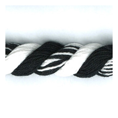 80281 Cord Twisted 10mm Black White