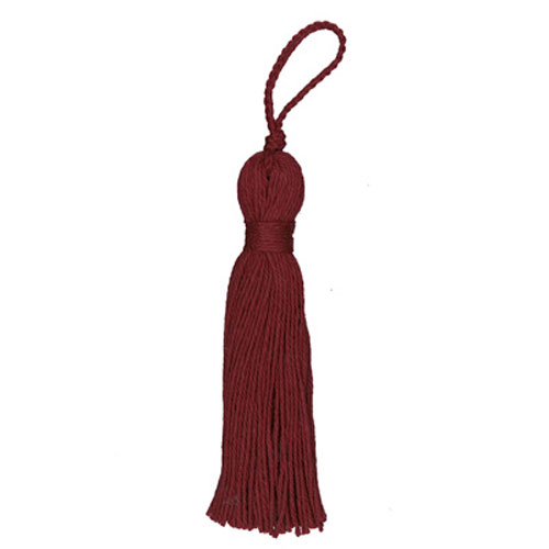 80318  Tassel 75mm Burgundy