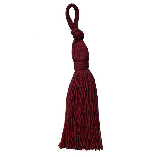 80324  Tassel 100mm Burgundy