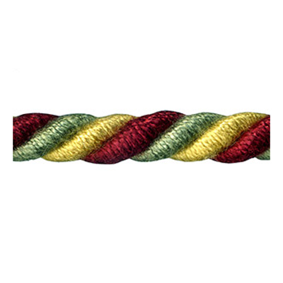 80546 Cord 8mm Gold Maroon Green