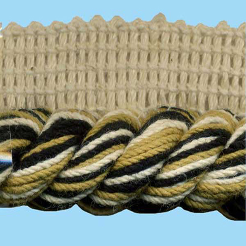 80779 Cord Flange 10mm Black Mustard Natural