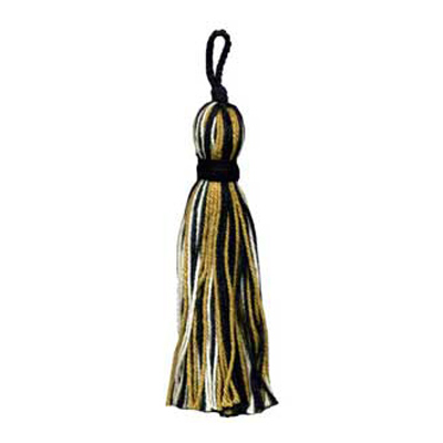 80831 Tassel 75mm Black Must Natural