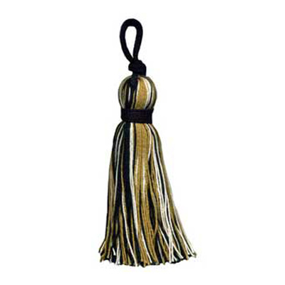 80845 Tassel 100mm Black Must Natural