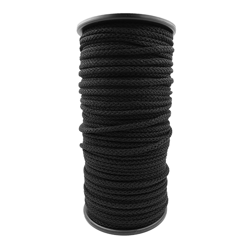 82123 Sullivans 6mm Piping Knit Cord - Size #3  - Black 100mts