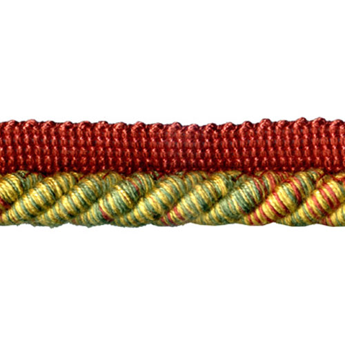 82707 Cord Flanged 10mm Brick Green Gold
