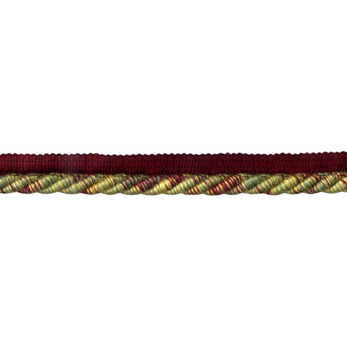 82708 Cord Flanged 10mm Gold Maroon Green