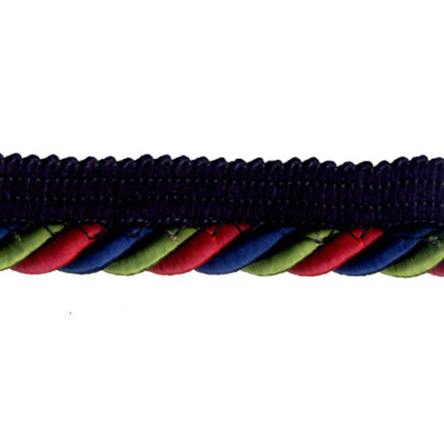 83794 Cord Flanged 7mm Claret Navy Olive