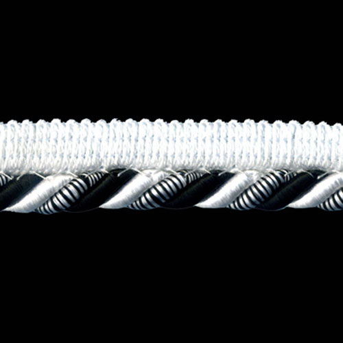 83817 Cord Flanged 7mm Black White