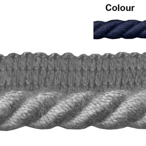 84848 Cord Flanged 8mm Light Navy