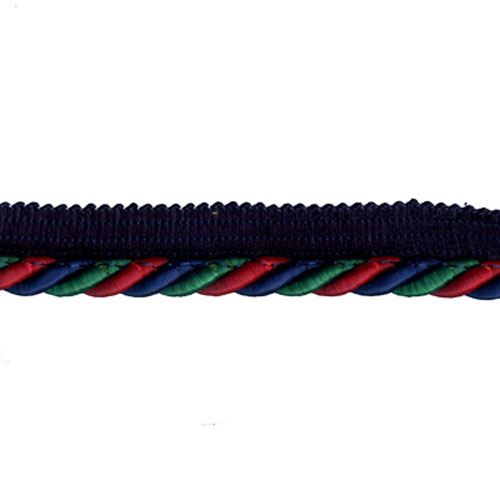84965 Cord Flanged 7mm Navy Hunter Green Red