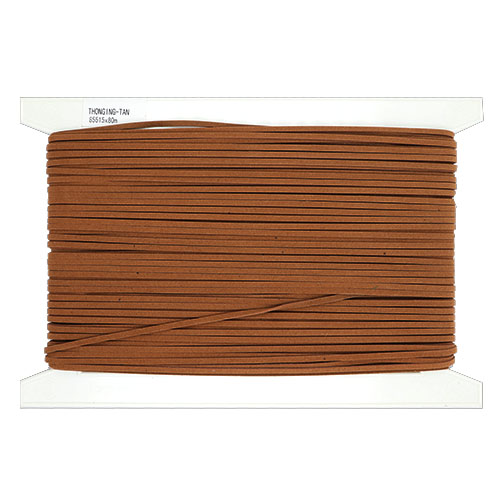 85515 Pu Leather Thonging 4mm Tan