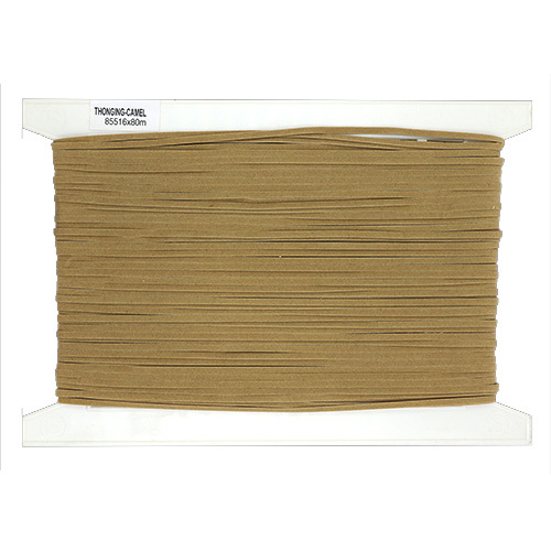 85516 Pu Leather Thonging 4mm Camel