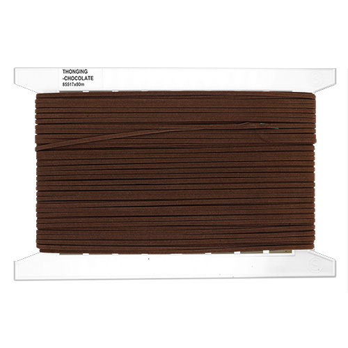 85517 Pu Leather Thonging 4mm Chocolate