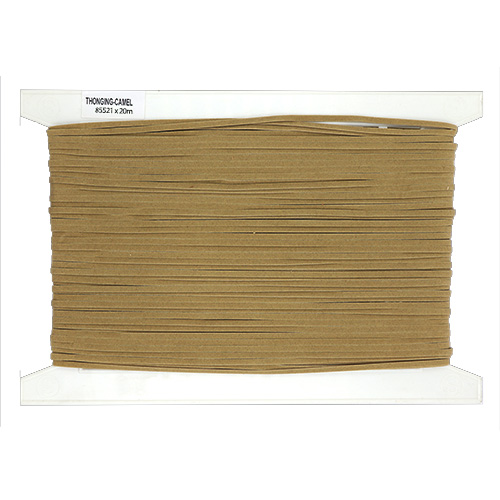 85521 Pu Leather Thonging 4mm Camel