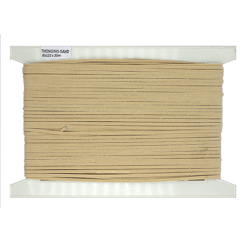 85522 Pu Leather Thonging 4mm Sand