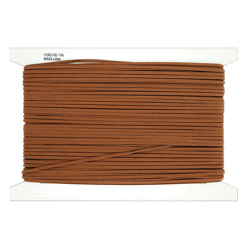 85523 Pu Leather Thonging 4mm Tan