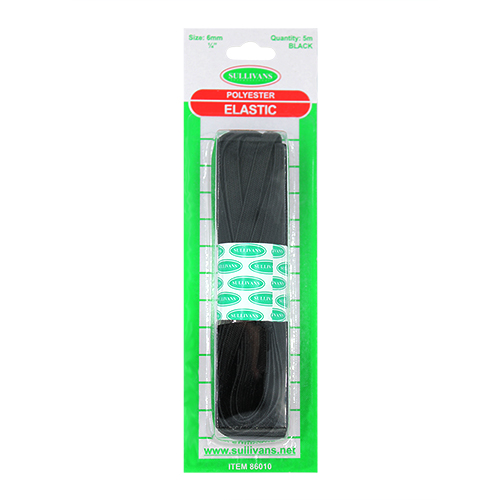 86010 Sullivans 6mm Elastic - 5m - Black