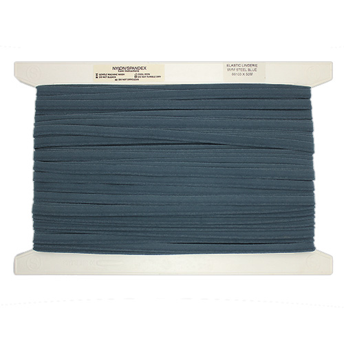 86103 Sullivans 9mm Lingerie Elastic - Steel Blue 50mts