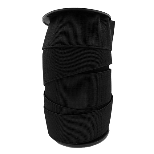86225 Sullivans 50mm Ribbed Elastic - Black 20mts