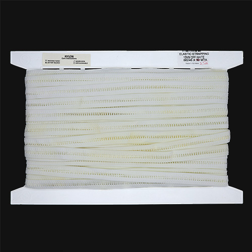 86246 Elastic Strapping 15mm Offwhite