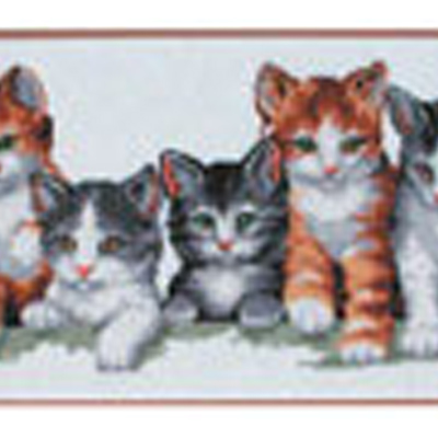 86394 Cross Stitch Kit 40x21cm Cats