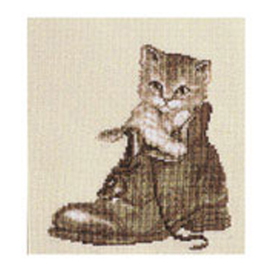 86410 Cross Stitch Kit 19x21cm Cat