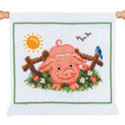 86412 Cross Stitch Kit 24x23cm Pig