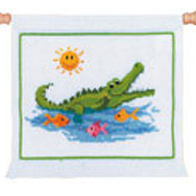 86414 Cross Stitch Kit 24x23cm Crocodile