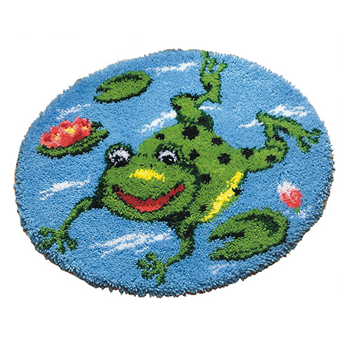 86432 Latch Hook Cushion Kit 40x40cm Frog