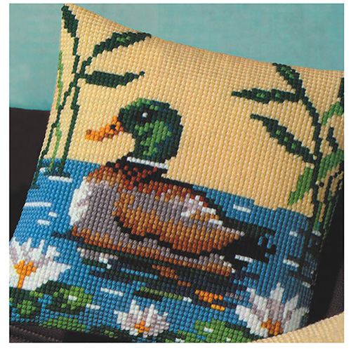 86487 Cross Stitch Cushion Kit 40cmx40cm Duck