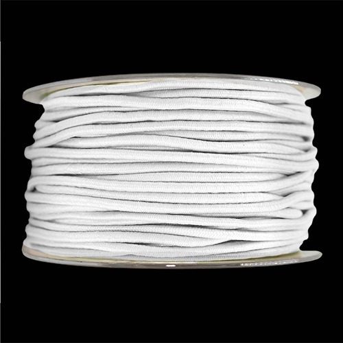 87000 Sullivans 3mm Round Elastic - White 50mts