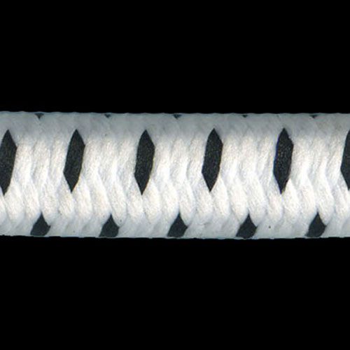 87041 Elastic 3mm White Black