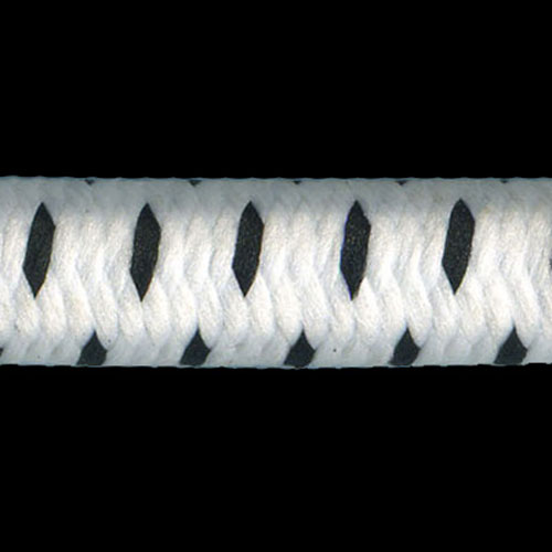 87047 Elastic 8mm White Black
