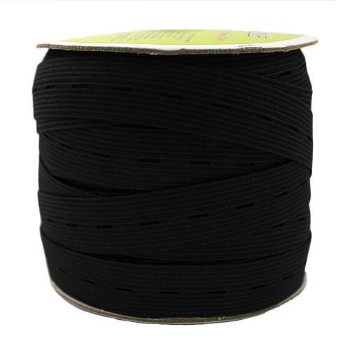 87058 Sullivans Button Hole Elastic - Black 30mts