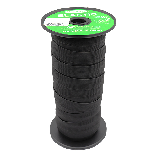 87111 Sullivans 20mm Elastic - 75m - Black