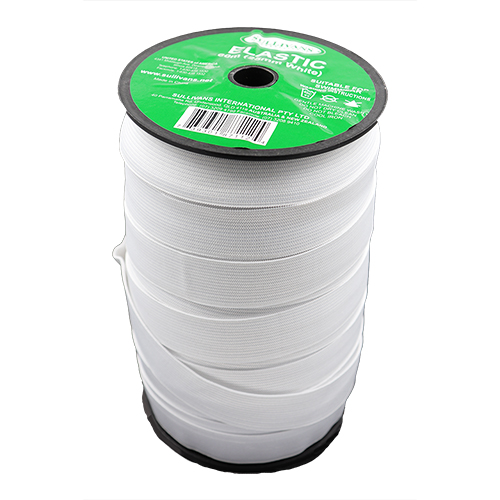 87112 Sullivans 25mm Elastic - 60m - White