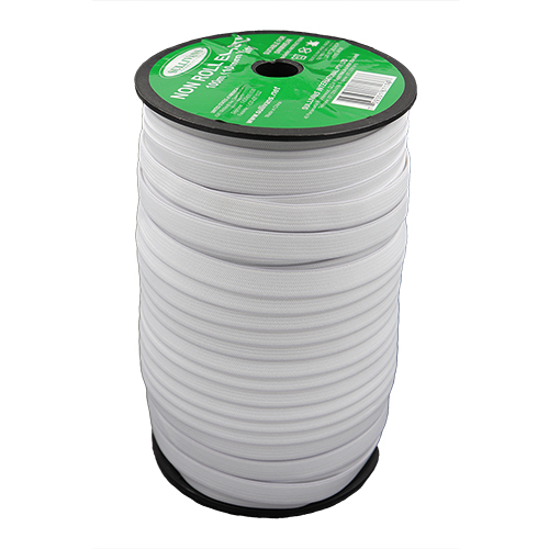 87174 Sullivans 10mm Non Roll Elastic - 132m - White