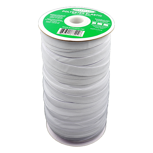 87402 Sullivans 12mm Polyester Elastic - 100m - White