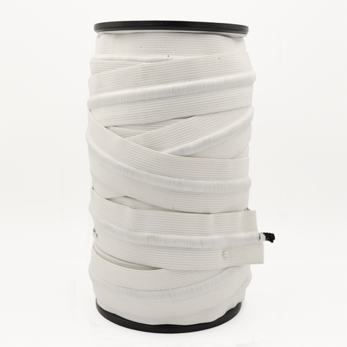 87572 Elastic Drawcord 38mm White With Black Cord