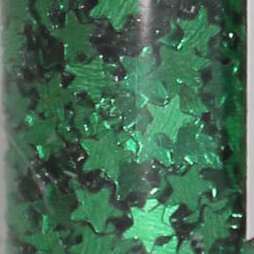 88661 Glitter Shape 15 G Stars Emerald