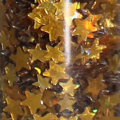 88669 Glitter Shape 15 G Stars Holo Gold