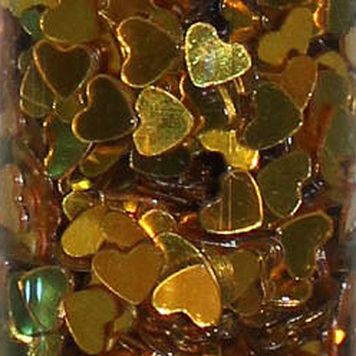 88671 Glitter Shape 15g Hearts Gold