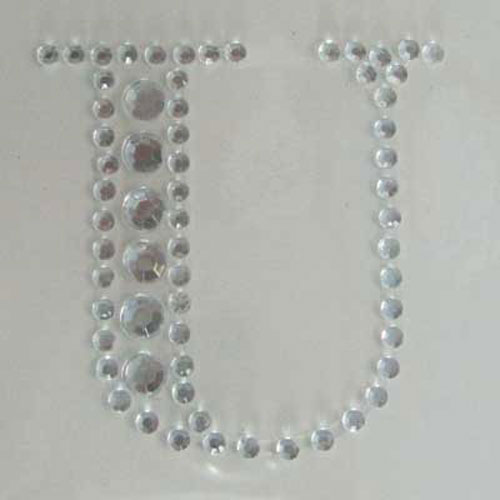 88713 Stick On Bling 35mm Letter U