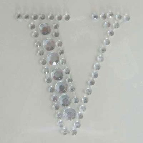 88714 Stick On Bling 35mm Letter V