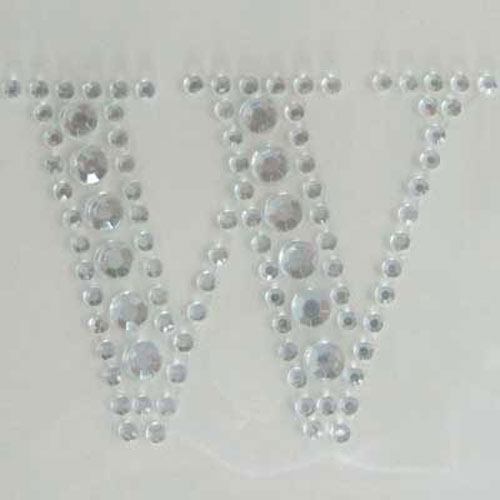 88715 Stick On Bling 35mm Letter W
