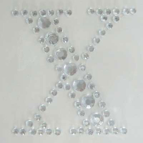 88716 Stick On Bling 35mm Letter X